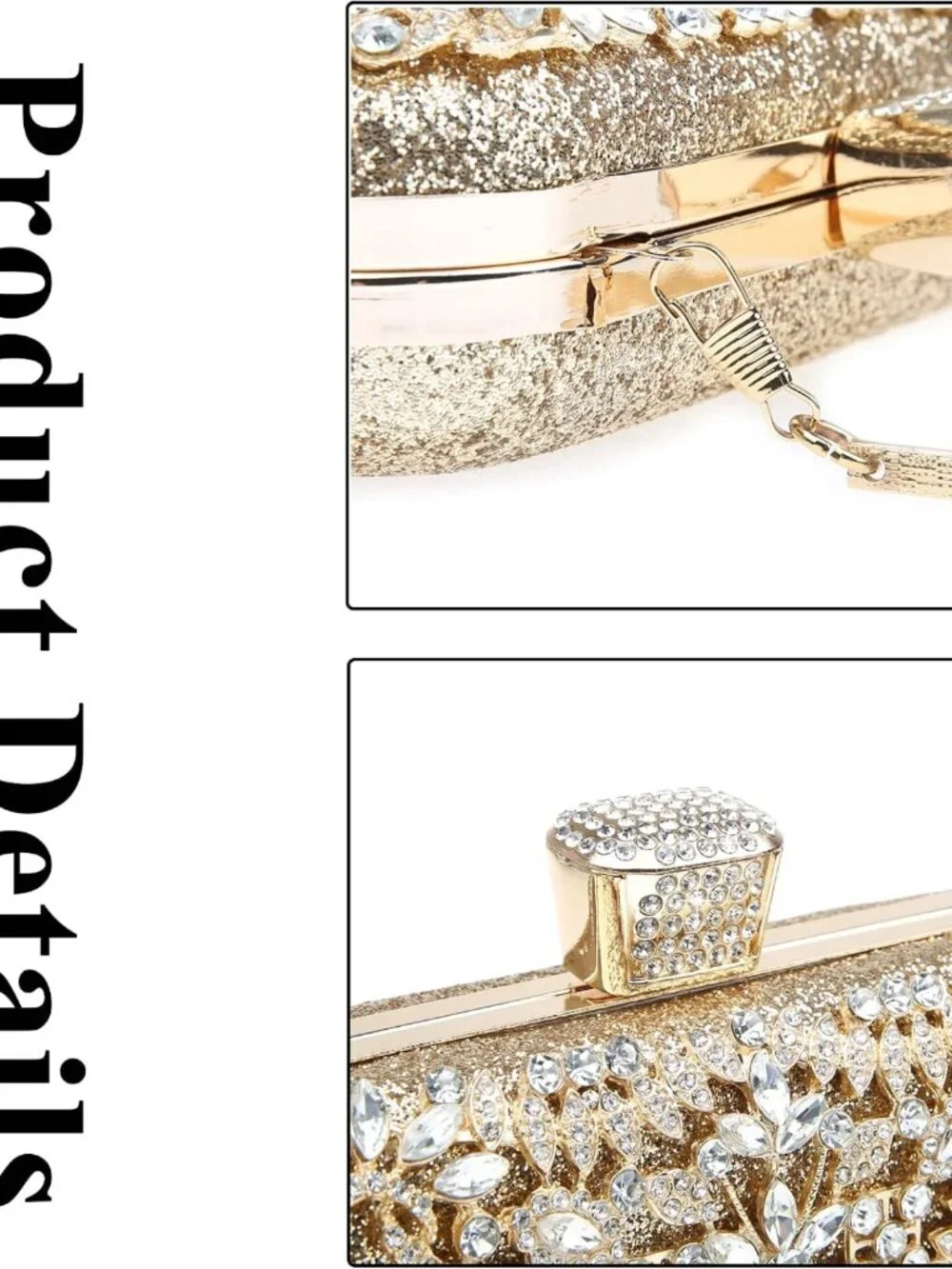 Sparkly Rhinestone Crystal Clutch Bag | Glitter Sequin Evening Purse for
